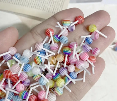 30PC Dollhouse Miniature 1:12 Scale Lollipop Candy Sweet Food mixed color