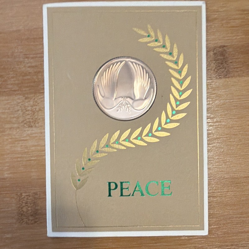 Franklin Mint Peace (Pax) Commemorative Medal Original Card 1971 Philip Nathan