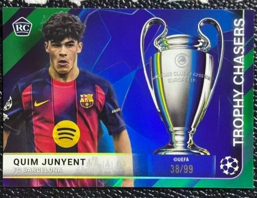 Quim Junyent 2025-26 Topps UCC Trophy Chasers Green Foil /99 #TC-29