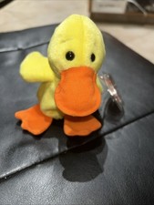 Ty Beanie Babys 1993 Quackers The Duck 6" Plush Toy 4024 
