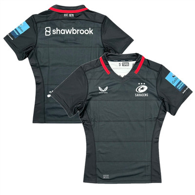 Saracens Herren Rugby Shirt Castore Home Pro Uni Trikot - Neu