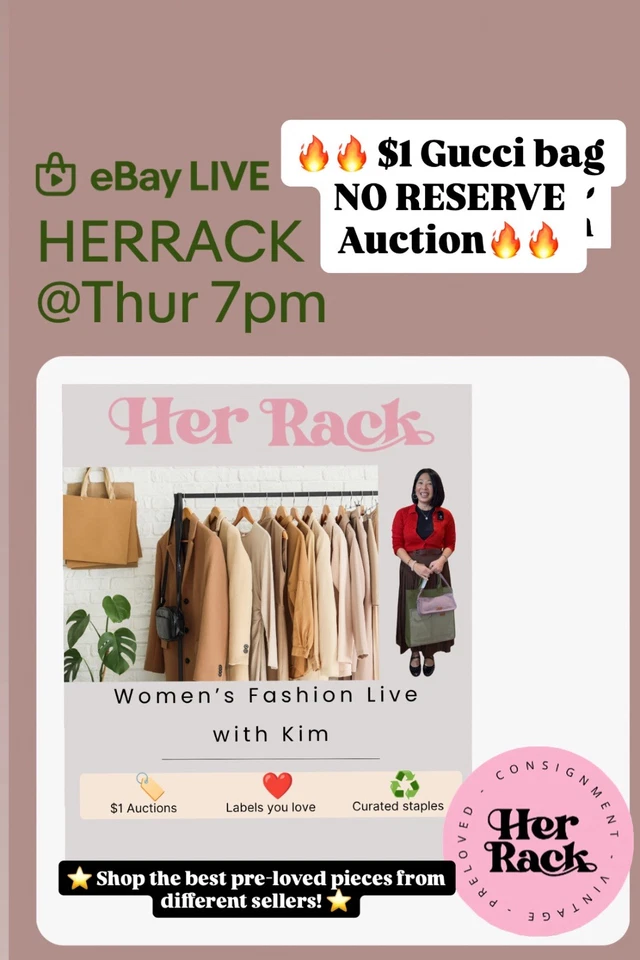 Her Rack - 🔥$1 Gucci bag Auction 🔥