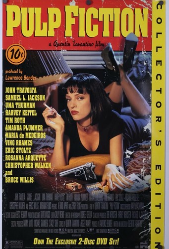 Vintage Rare Pulp Fiction Original Collectors Edition Poster  - 26.5”x40”