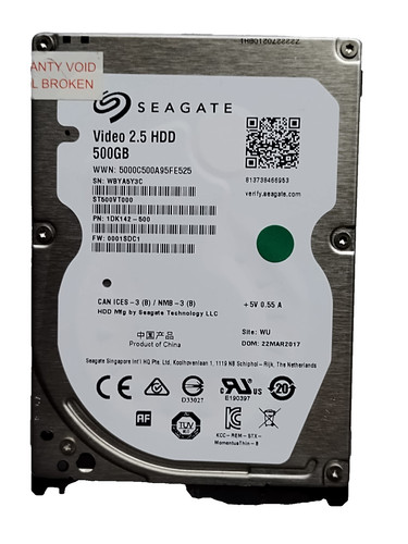 Seagate 500GB Video Laptop HD 2 .5" SATA |  25700 Betriebsstunden