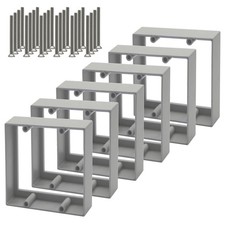 3/4 6Pack Double Gang Receptacle Outlet Box Extender,Gray 2 Gang Electrical Box