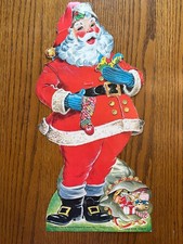 1961 Santa Claus Vintage Die-Cut Whitman Publishing Co. 20" Tall x 9.5" Wide 