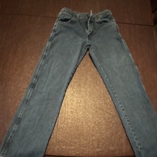 Wrangler Boys' Straight Blue Jeans Size 12 REG Denim Zip Button Cotton Pockets
