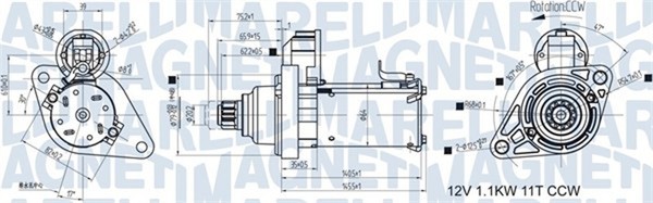 Anlasser Starter Magneti Marelli 063721533010 12V FüR VW Golf 7 5G1 BQ1 BE1 BE2-image