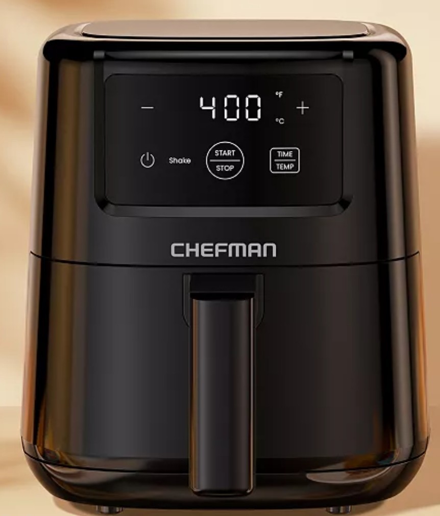 Chefman TurboFry Touch 2 Qt Digital Air Fryer Black Digital Display Basket