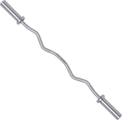 Olympic EZ Curl Barbell Bar 47'' 2-Inch Curl Bar Weight Lifting Hip Thrusts Squat