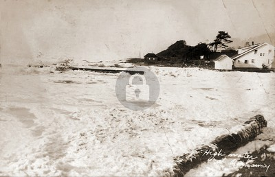 #ad High Water at Rockaway Oregon 1926 RPPC Photo Postcard COPY $4.95