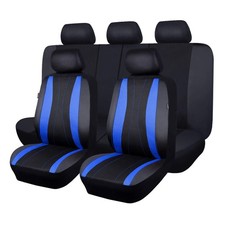car seat Covers Full Set Faux Leather Air Mesh Breathable Man Lady Airbag Com...