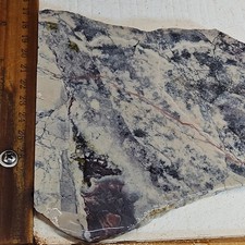 Sci-Fi, porcelain, exotica jasper slab. BIG 6 1/2" x 5 1/4" x 1/4"  10.5 Oz.