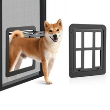 Dog Screen Door, Inside Door Flap 11x13 Inch Lockable Pet Screen Door Magneti...