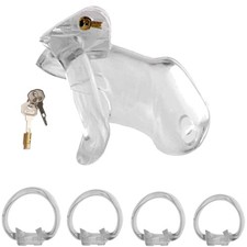 Keuschheitsg&uuml;rtel Mann, Penisring, BDSM, Sexspielzeug, transparent, verstellbar