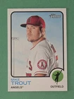 2022 Topps Heritage Mike Trout Los Angeles Angels Card #100