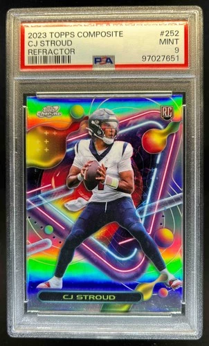 2023 Topps Composite CJ Stroud Cosmic Chrome RC Refractor #252 Texans PSA 9