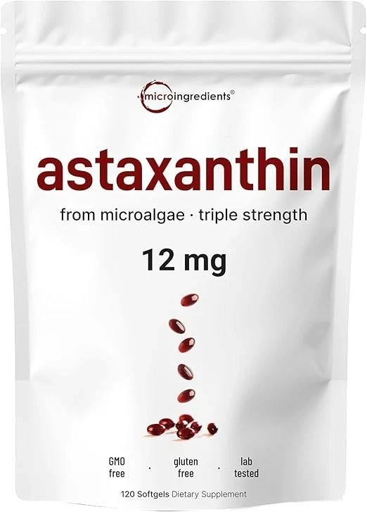 1 PACK Astaxanthin 120 Softgels 12mg - Supports Eye Health and Joint Health