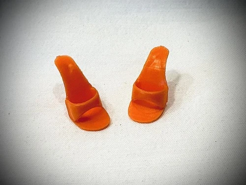 Vintage Mattel Barbie Doll Orange Open Toe High Heels 1960's JAPAN