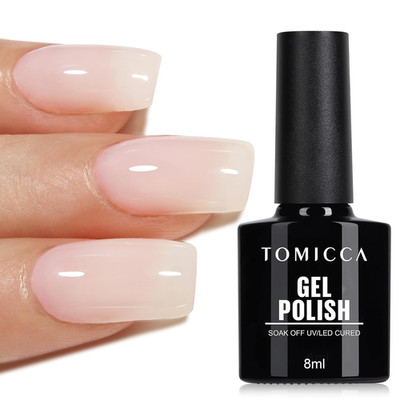 Milky White Gel Nail Polish 8ml TOMICCA UV LED Soak Off Manicure
