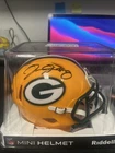 Green Bay Packers Josh Jacobs Signed Mini Football Helmet Autographed Original