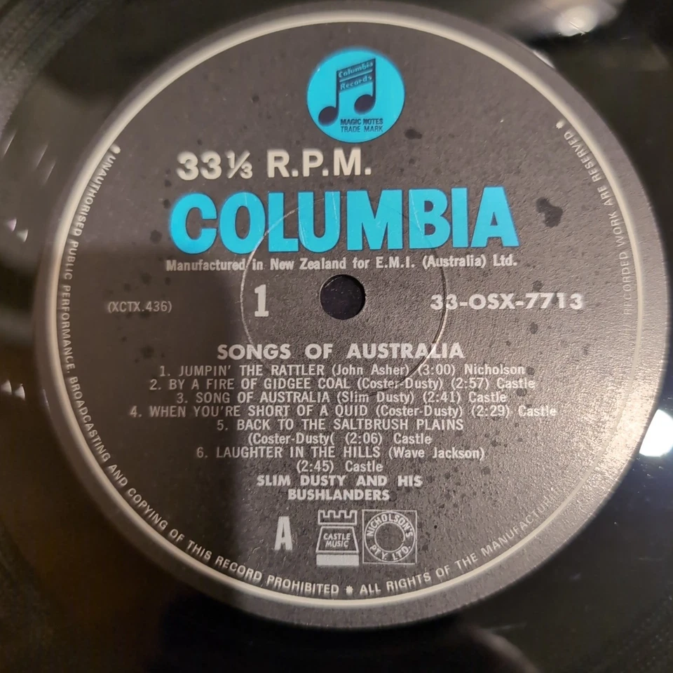 Slim Dusty-Songs Of Australia-LP. 1964. Aus Press Mono. EX/VG+. Country. - image 3 of 4