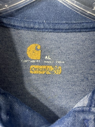 Polo Carhartt vestibilità originale blu manica corta da uomo XL - Foto 7 di 18