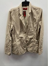 Y.r.y.s Landmark Women Beige Slim Jacket W/hood Sz L Nwt