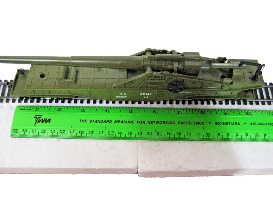 HO MODEL POWER US ARMY BIG CANNON CAR #99163 - Image 3 of 3