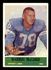 1964 Philadelphia Football #64 Darris McCord VG/EX *e1