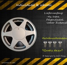 4 Intra Nabendeckel Gecleant Felgendeckel 4xDeckel flach passt bei Opel GM 42428