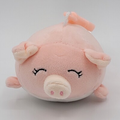 Smoochy Pals Pig Plush Keychain Stuffed Animal Toy Squishy Backpack Clip 4