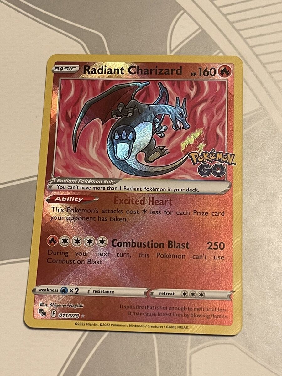 Radiant Charizard - 011/078 - Pokemon Go - Shiny Pokemon Card :  : Brinquedos e Jogos