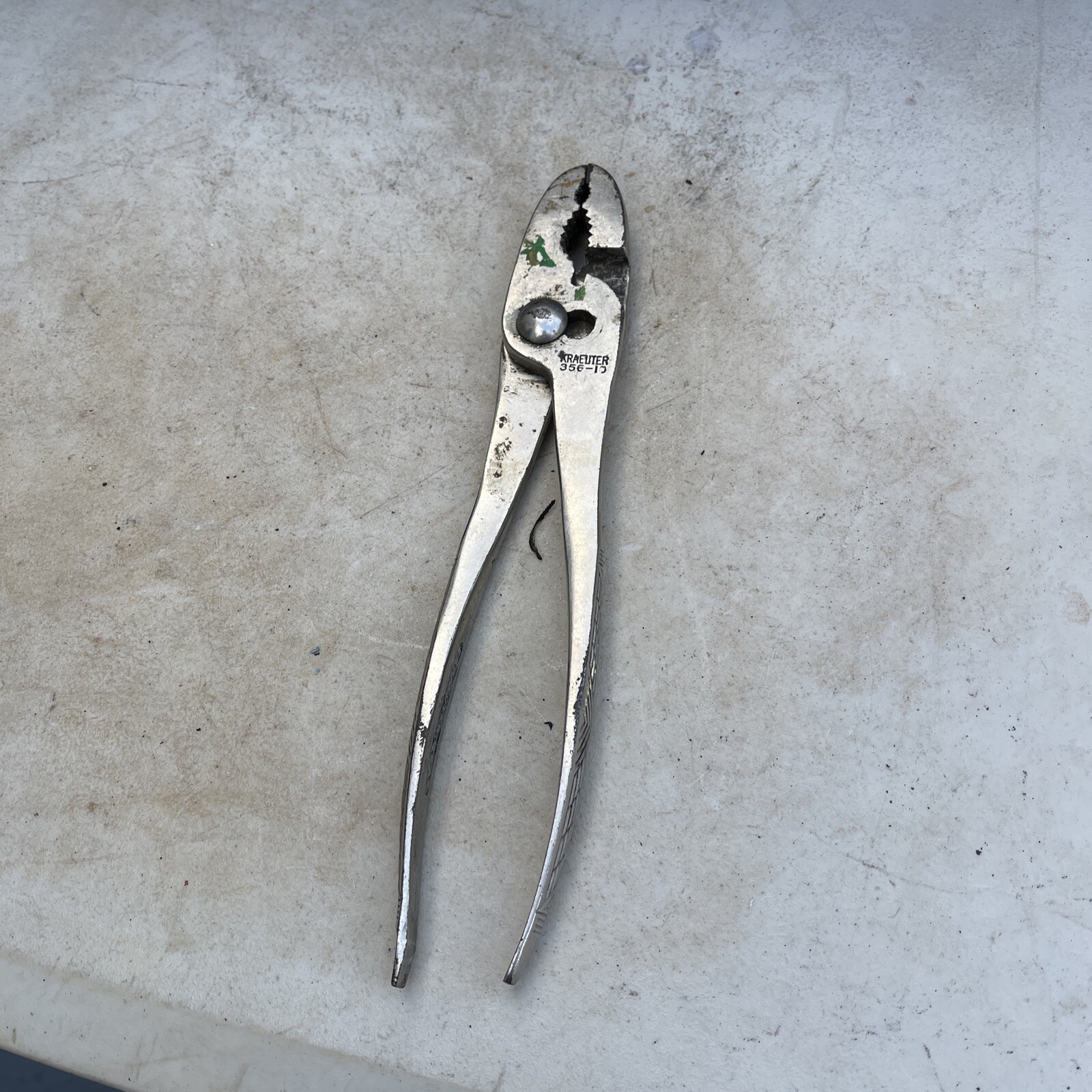 Kraeuter 35610 W/2 Position Slip Joint 10" Pliers USA Vintage Old Hand