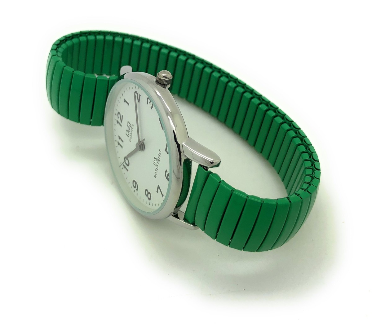 Ladies Q&Q QQ Small Thin Case Big Numbers Stretch Elastic Band