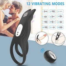 Male Vibrating Cock Ring Penis Stronger Erection Enhancing Sex Toys For Couples