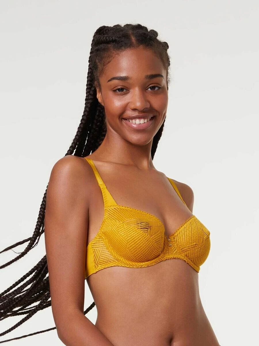 Soutien-gorge push-up et slip brésilien en tulle Femme, Rouge