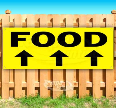 FOOD Advertising Vinyl Banner Flag Sign Many Sizes ARROW