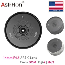 US Astrhori 14mm F4.5 Ultra Wide Angle MF Lens For EF-M/EOS-M/XF/M43 M4/3 Mount