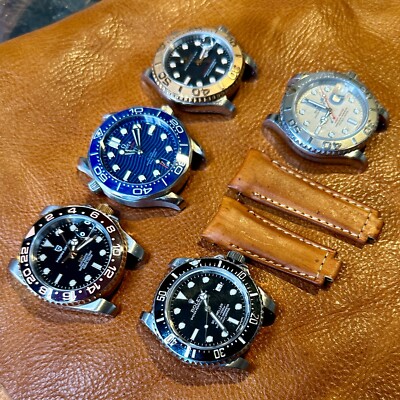Gmt Master Submariner Lug To Lug 20mm Light Brown Leather Strap