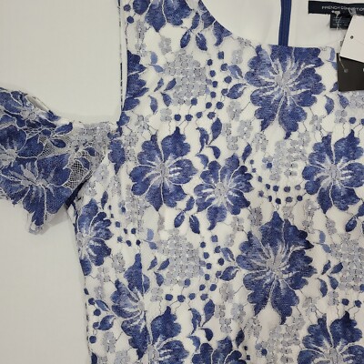ever after blue dress French Connection Midnight Blue Lola Lace  CHIC Kuwait Luxury Outlet
