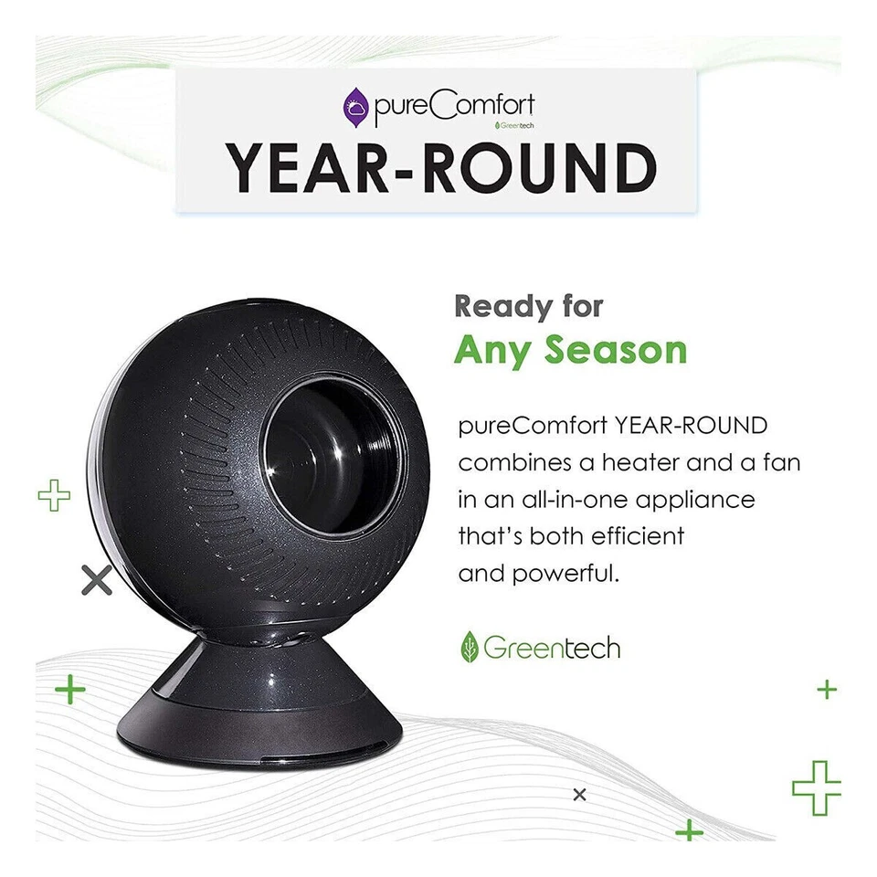 Greentech Environmental pureComfort КРУГЛЫЙ ГОД Колеблющийся Безлопастной Вентилятор и - Изображение 2 из 4