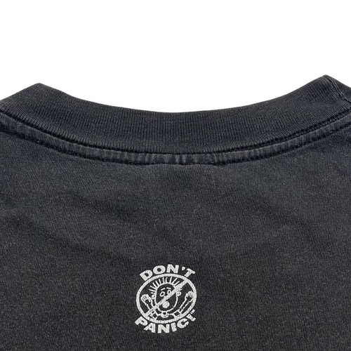 Camicia vintage Y2K Don't Panic disponibile anni '90 parodia BLK USA taglia L - Foto 5 di 6