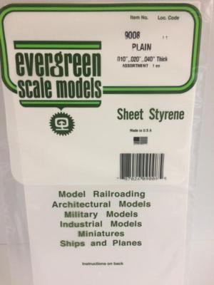 Evergreen Scale Modell Styrol unifarben Platten Kunststoff weiß klar schwarz etc