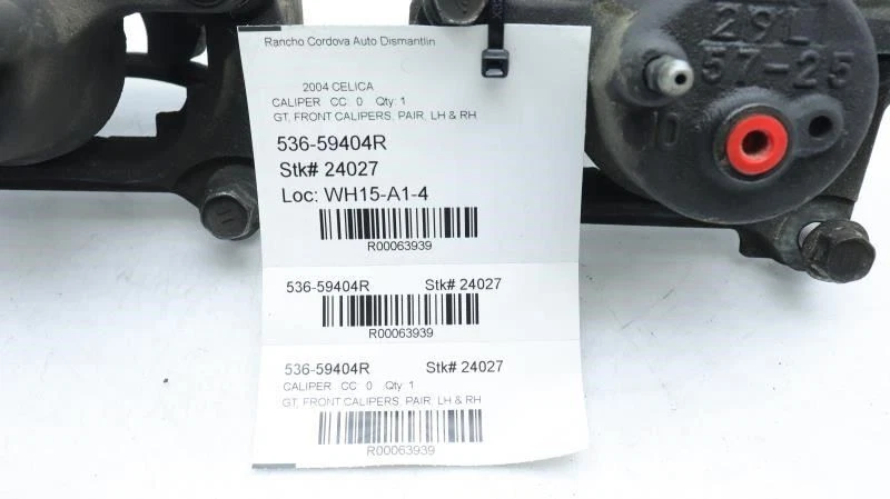 Passenger Right & Driver Left Calipers Front Fits 05-10 SCION TC 63939 - Image 2 of 4