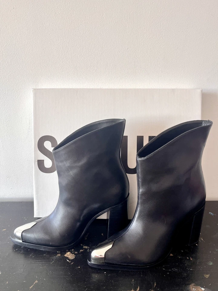 Короткие кожаные сапоги, сапоги Schutz Blaze с западным стилем - Изображение 2 из 4