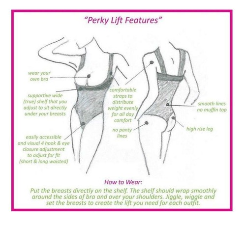 Rago 1019 Perky Lift - Brustformer Haltung verbessernder Body - schwarz - mittel - Bild 4 von 5