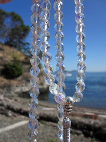 Custom Design Czech Crystal Aurora Borealis Tibetan Buddhist Mala Prayer Beads - Picture 2 of 13