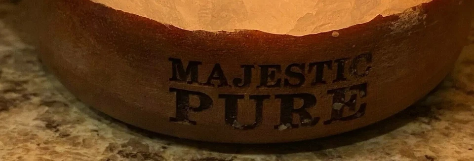 Lámpara rosa sal marina del Himalaya con dial interruptor de encendido apagado hermosa cuando se enciende rara Foto 4 de 4