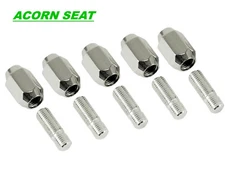 EMPI 9533 Chrome Nut & Stud Kit M12-1.5 Steel Wheels Set 5 VW BUGGY BUG GHIA BUS